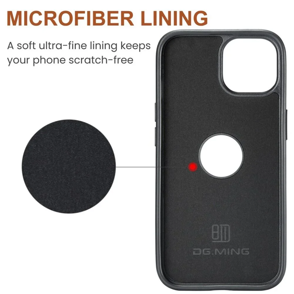 DG.MING M5 Series Magnetic 2-in-1 Wallet Leather Phone Case For iPhone 13 ProMax